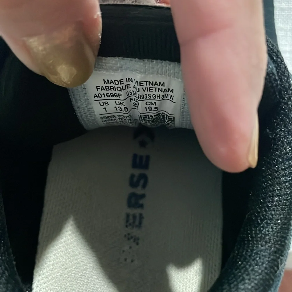 Converse All-Star Black Sneakers Size 1